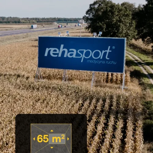 billboard S-5 Krościna Wielka (zachód, widok Poznań - Wrocław), 13 x 5 m.