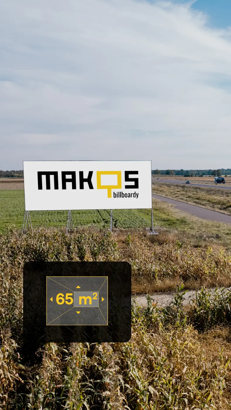 billboard S-5 Krościna Wielka (wschód, widok Poznań - Wrocław), 13 x 5 m.