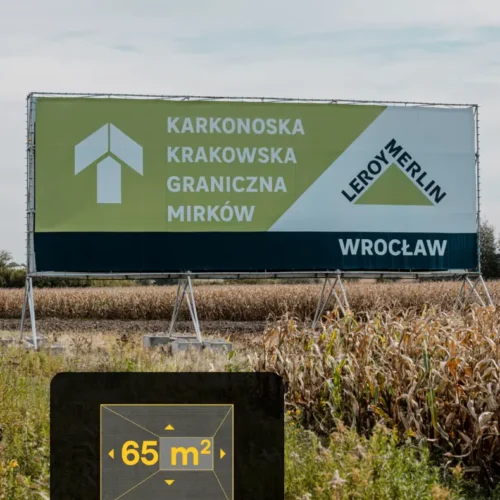 S-5 Węzeł Kryniczno (zachód, widok Poznań - Wrocław), 12,8 x 4,8 m.