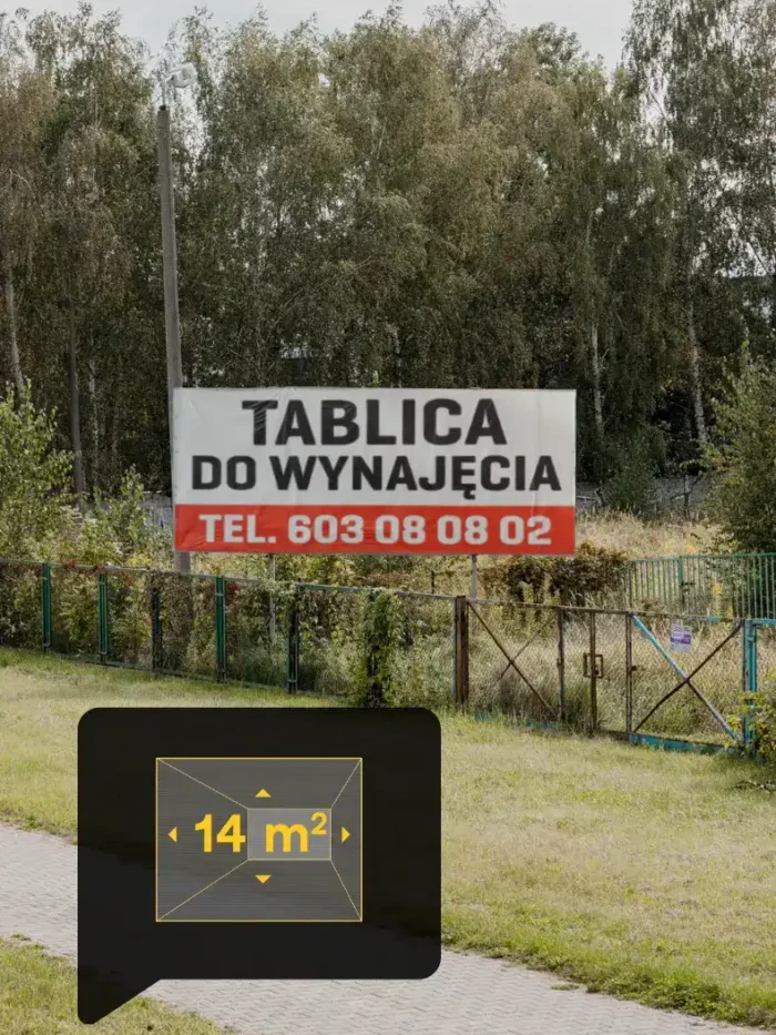 ul. Lotnicza 100 Wrocław - na wysokości ul. Bednarskiej, kierunek CENTRUM - 6,00 x 2,38 m. XL