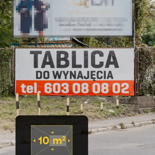 billboard Robotnicza Wrocław ul. Robotnicza 9 Wrocław - kierunek Dworzec Świebodzki (dół) - 5,00 x 2,00 m.