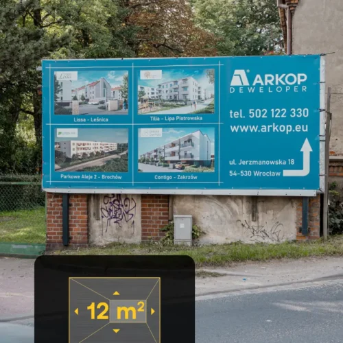 ul. Żernicka 288 Wrocław - kierunek Stabłowice / Leśnica - 5,04 x 2,38 m. (2)