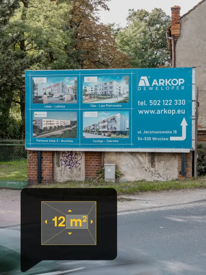 ul. Żernicka 288 Wrocław - kierunek Stabłowice / Leśnica - 5,04 x 2,38 m. (2)