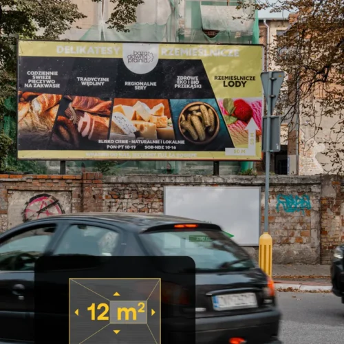 billboard opolska : rybnickawebp ul. Rybnicka / Opolska Wrocław - kierunek CENTRUM - 5,04 x 2,38 m.