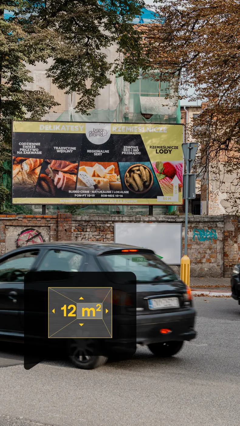 billboard opolska : rybnickawebp ul. Rybnicka / Opolska Wrocław - kierunek CENTRUM - 5,04 x 2,38 m.