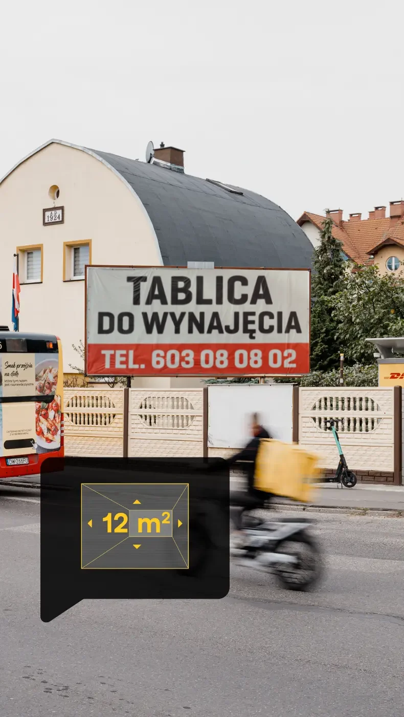 billboard-skarbowow-hert ul. Skarbowców / Wawrzyniaka Wrocław - kierunek Bielany Wr. (po stronie HERT) 5,04 x 2,38 m.