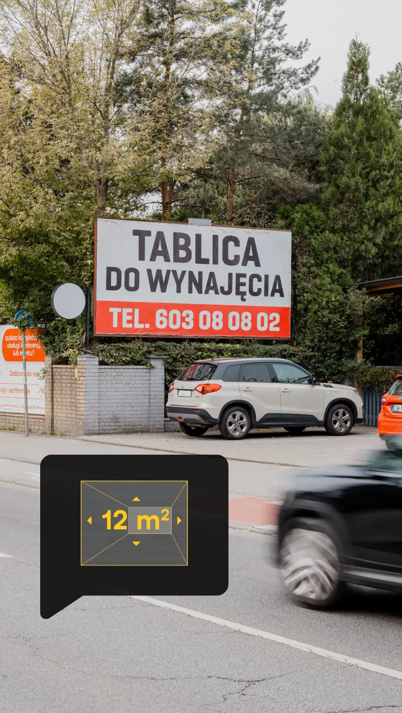 billboard solskiego pierogi ul. Solskiego 28 Wrocław - kierunek Klecina - 5,04 x 2,38 m.