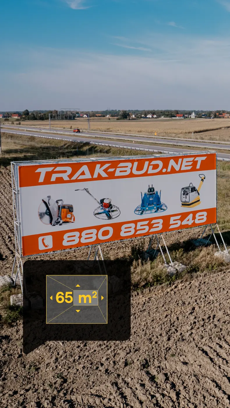 billboard.ekspesówka s5 wrocław poznańwebp S-5 Węzeł Garbce (zachód, widok Wrocław - Poznań), 13 x 5 m.