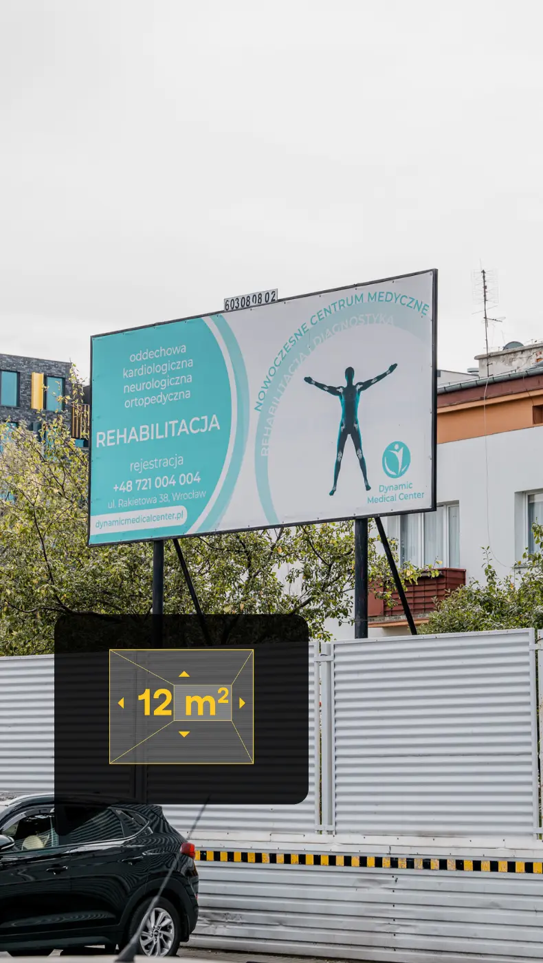 billboardy wrocław przy kaufland ul. Legnicka Wrocław - parking sklepu Kaufland 1 - 5,04 x 2,38 m.