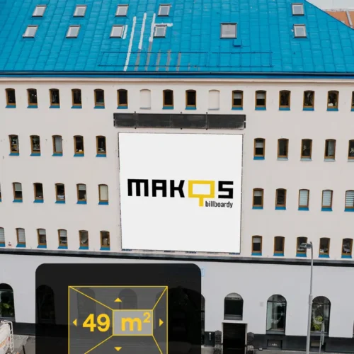 Plac Solidarności Wrocław - elewacja budynku - 7,00 x 7,00 m. baner